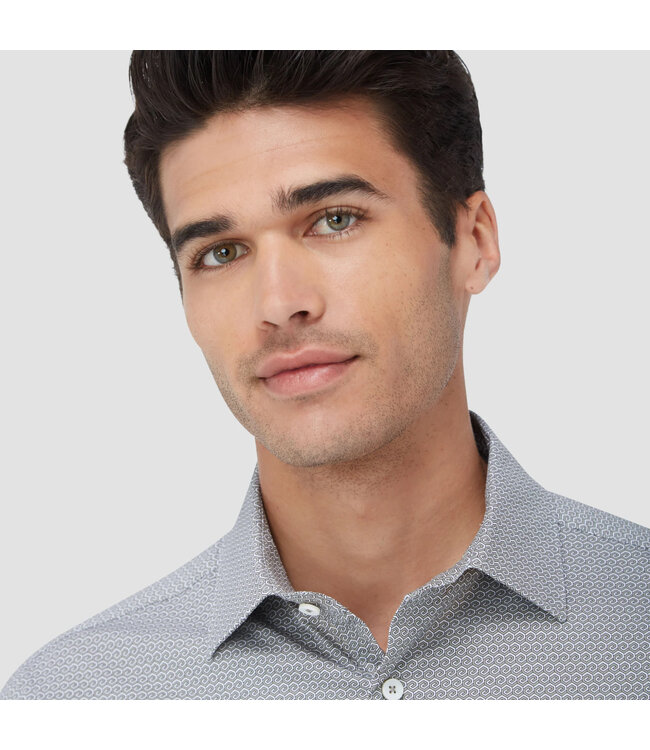 Modern Fit Khaki Print Shirt