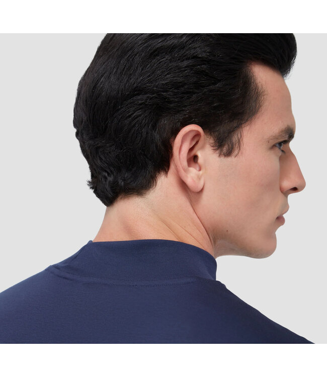 Navy Mock Neck