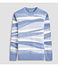 BUGATCHI Air Blue with Ecru Striped Sweater