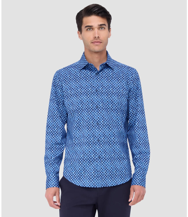 Modern Fit Classic Blue Check Shirt