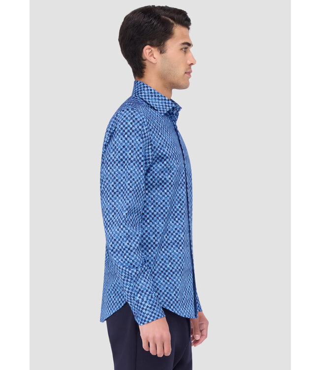 Modern Fit Classic Blue Check Shirt