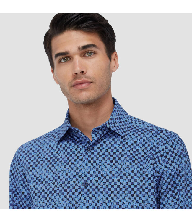 Modern Fit Classic Blue Check Shirt