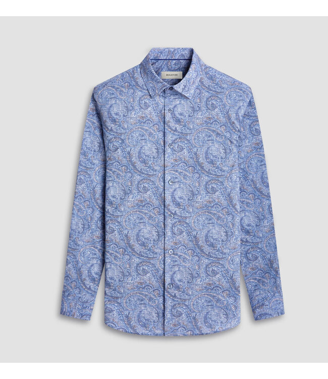 Modern Fit Classic Blue Paisley Shirt