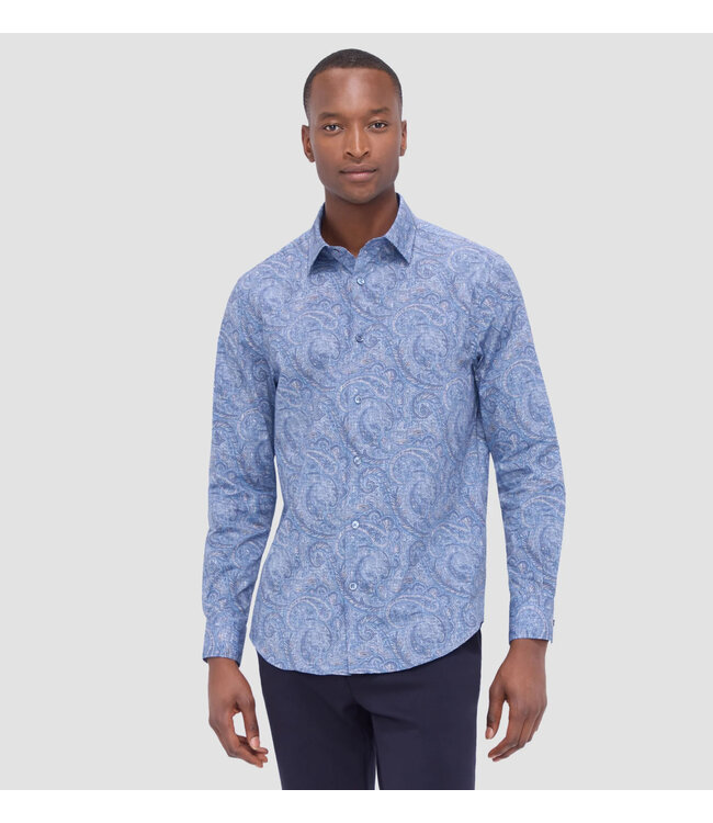 Modern Fit Classic Blue Paisley Shirt