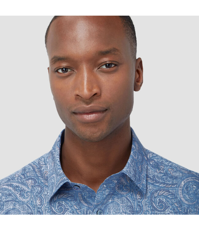 Modern Fit Classic Blue Paisley Shirt