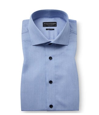BRUUN & STENGADE Modern Fit Blue D'Angelo Shirt