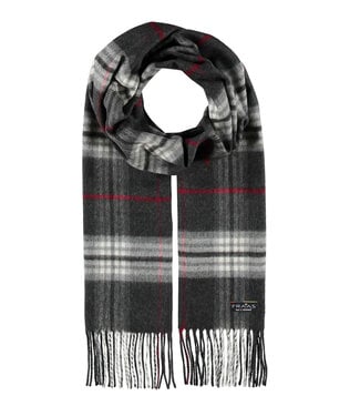 V FRAAS Charcoal Glen Check Scarf