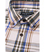 Modern Fit Tan Green Plaid Shirt