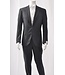Modern Fit Charcaol with Navy Stripe Suit