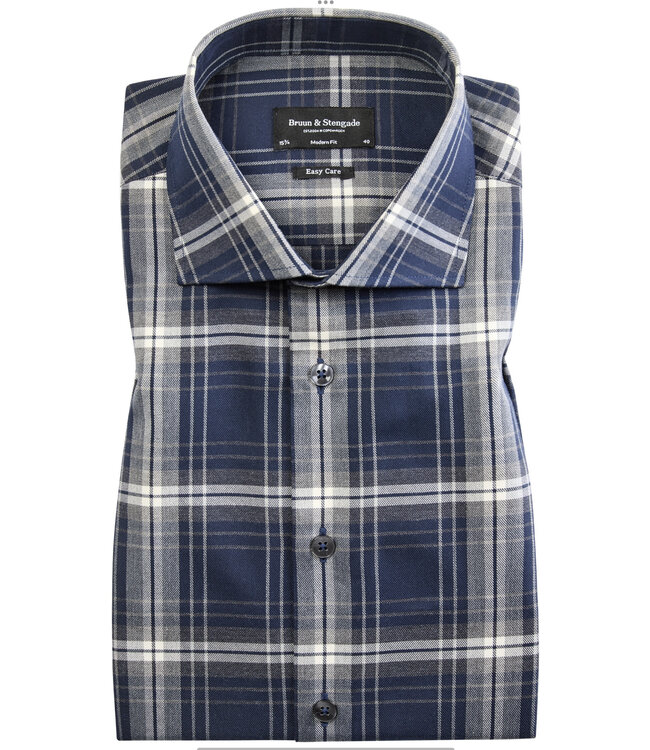 Modern Fit Dark Blue Alberto Shirt