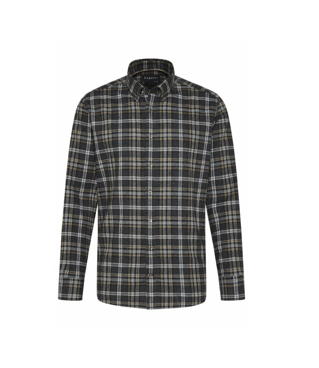 Modern Fit Charcoal Flannel Shirt