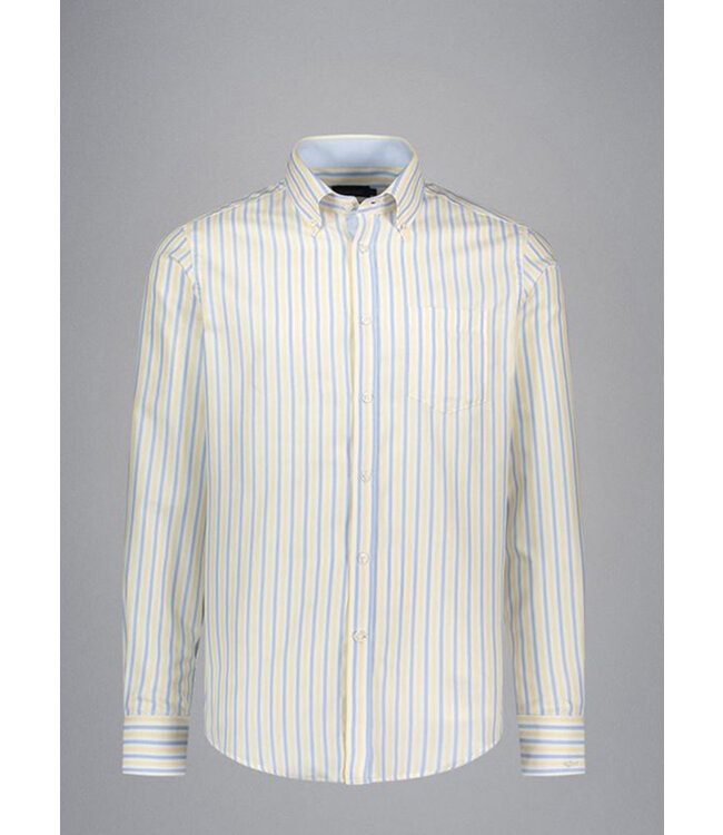 Modern Fit Blue Yellow Stripe Shirt