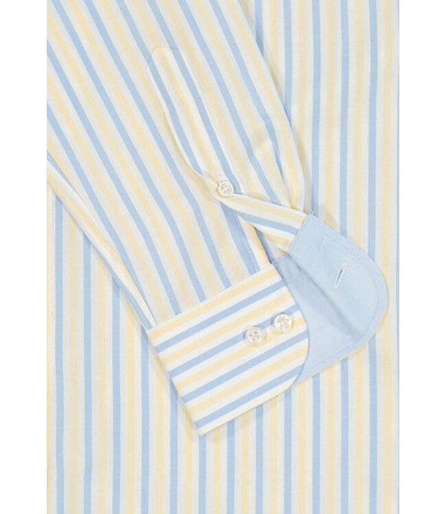 Modern Fit Blue Yellow Stripe Shirt