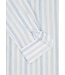 Modern Fit White Blue Multi Stripe Shirt