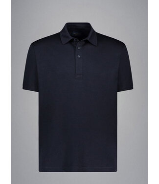 PAUL & SHARK Navy Aqua Interlock Polo