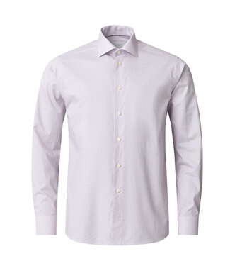 ETON Slim Fit Pink Geometric Twill Shirt
