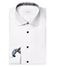 Slim Fit White Paisley Trim Shirt