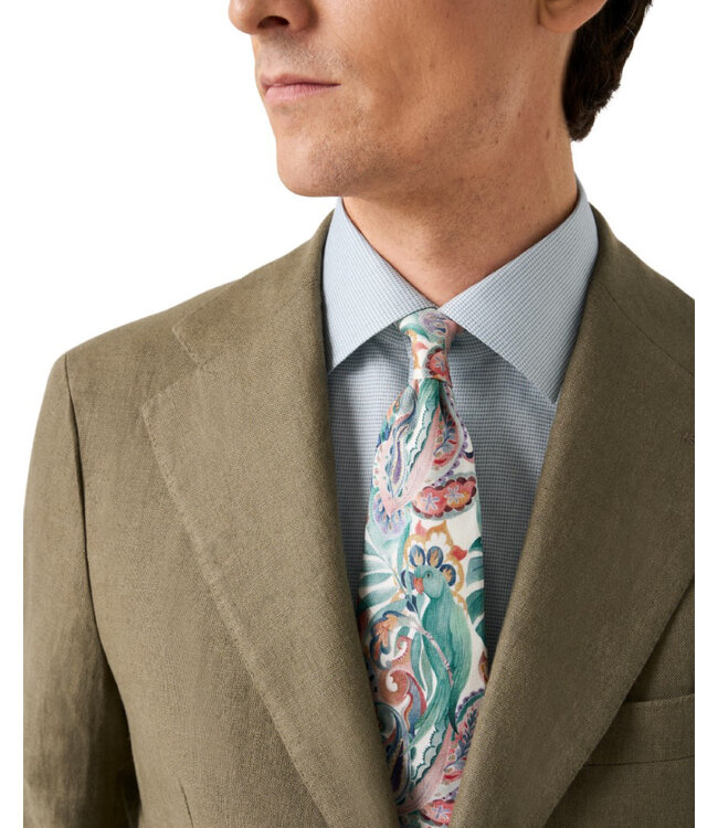 Modern Fit Green Dobby Shirt