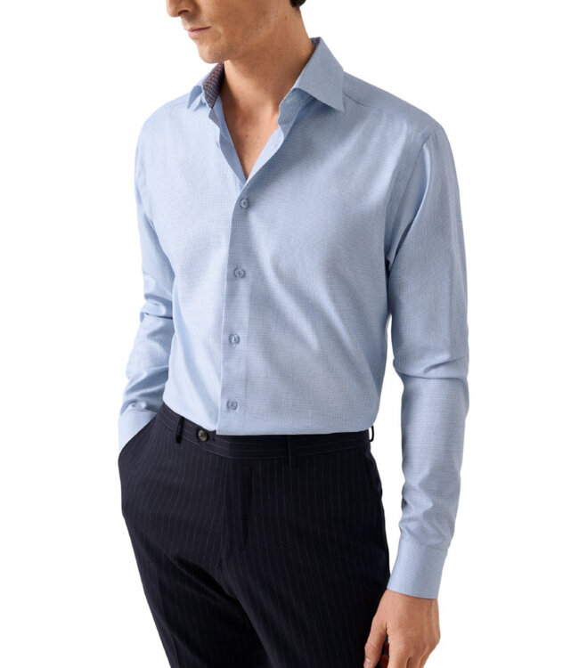Modern Fit Blue Dobby Shirt