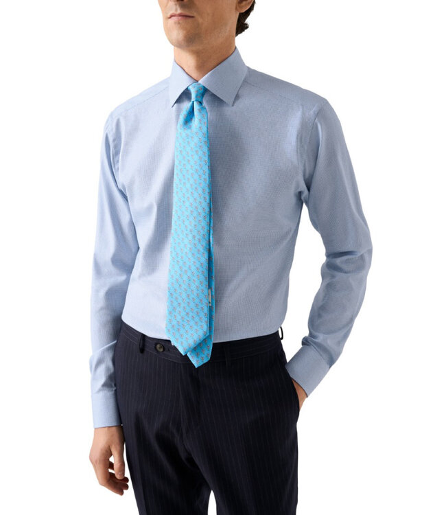 Modern Fit Blue Dobby Shirt