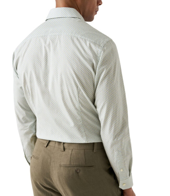 Slim Fit Green Parrot Print Twill Shirt