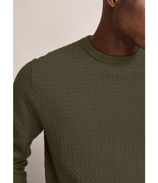 Olive Green Cable Knit Sweater