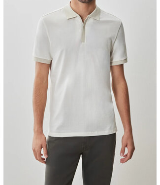 ROBERT BARAKETT Modern Fit White Whistler Polo