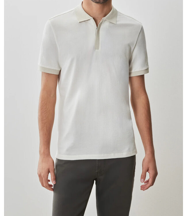 Modern Fit White Whistler Polo