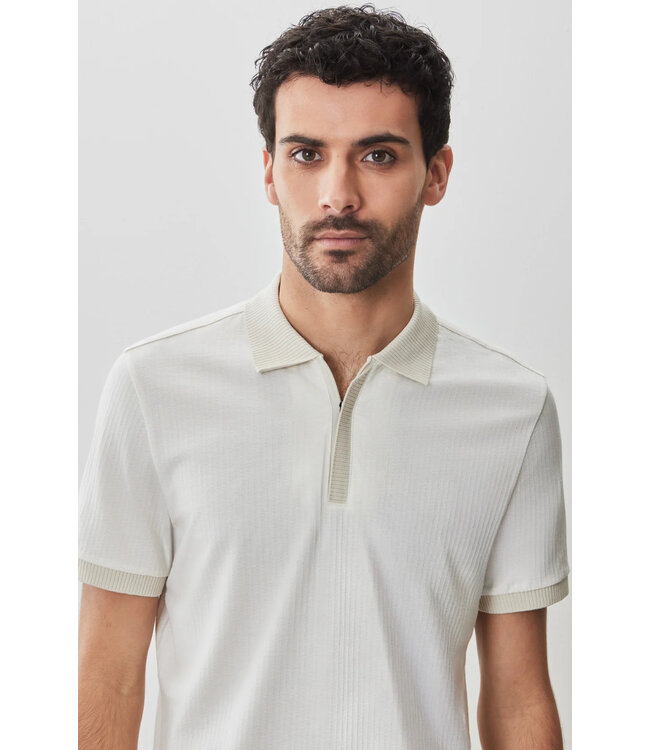Modern Fit White Whistler Polo