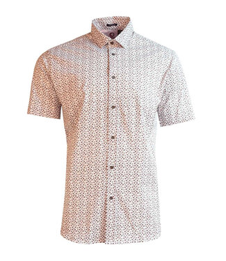 MARCO Modern Fit White Red Palm Tree Shirt
