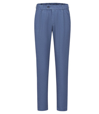 BUGATTI Slim Fit Blue Pleated Pants