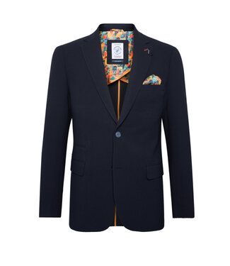A FISH NAMED FRED Slim Fit Navy Small Bubble Sport Coat