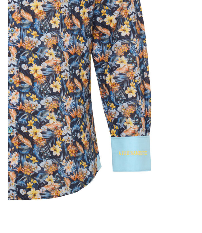 Modern Fit Navy Floral Shirt