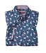 JOHNSTON & MURPHY Classic Fit Navy Flamingo Shirt