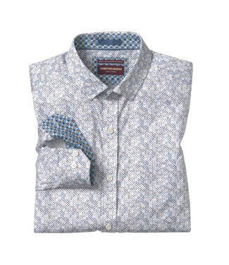 JOHNSTON & MURPHY Classic Fit Circle Grid Print Shirt
