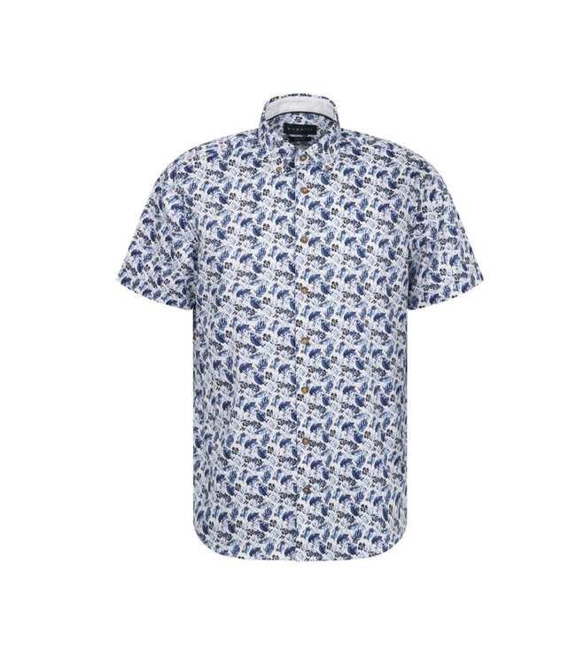Modern Fit White Floral Shirt
