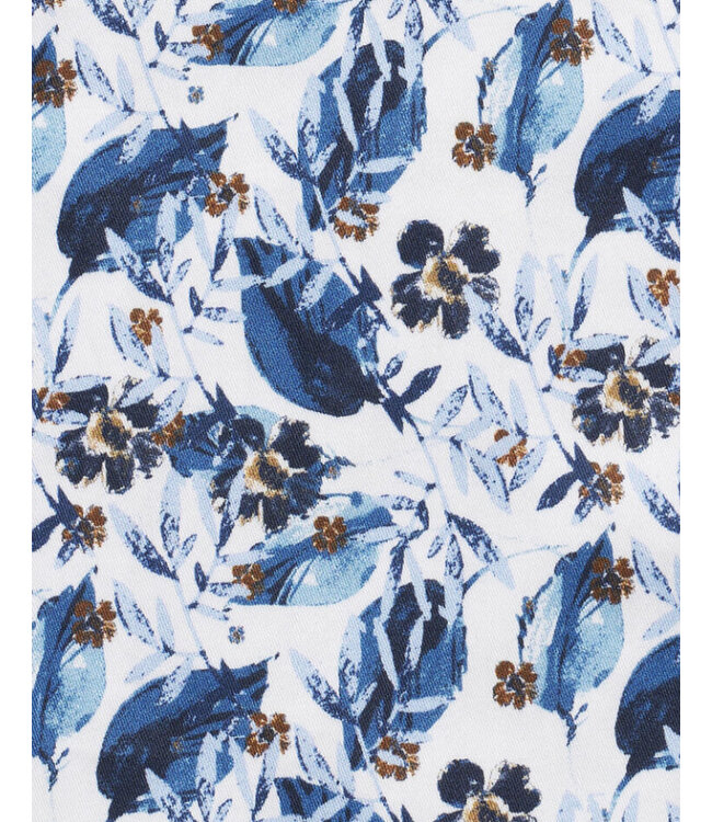 Modern Fit White Floral Shirt