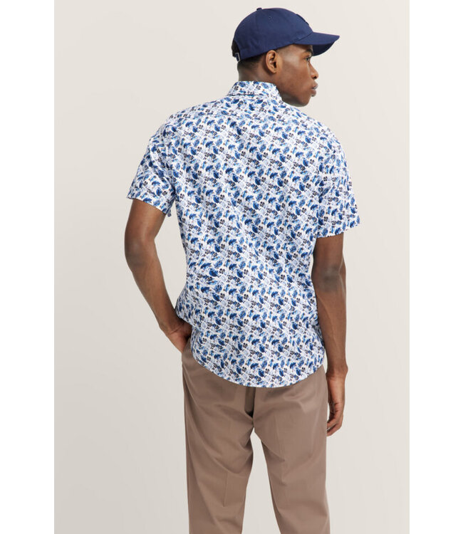 Modern Fit White Floral Shirt