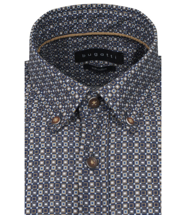 Modern Fit Navy Block Shirt