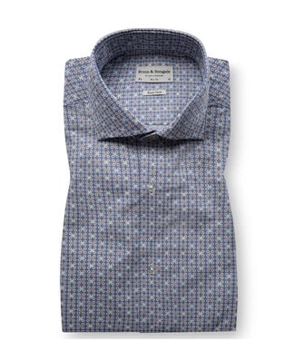 BRUUN & STENGADE Slim Fit Blue Eubanks Shirt