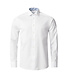 Modern Fit White with Blue Trim Shirt