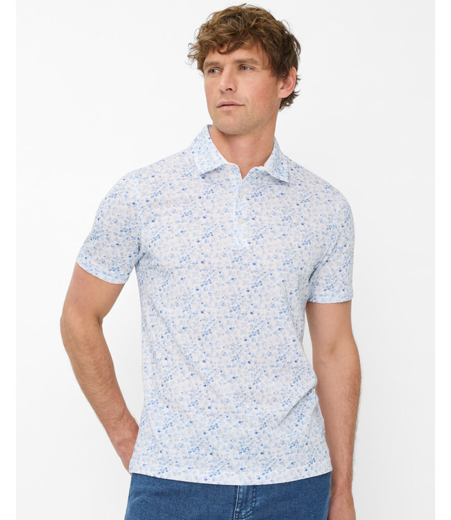 White Floral Pico Polo