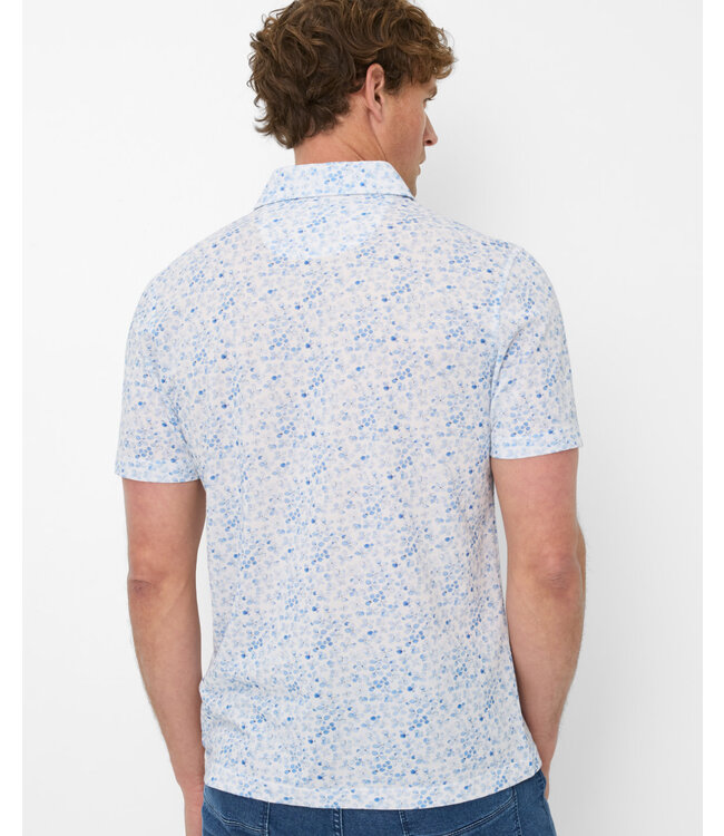 White Floral Pico Polo