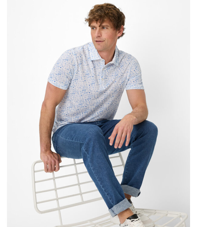 White Floral Pico Polo