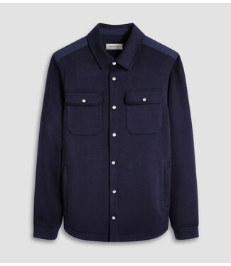 BUGATCHI Navy Snap Button Overshirt
