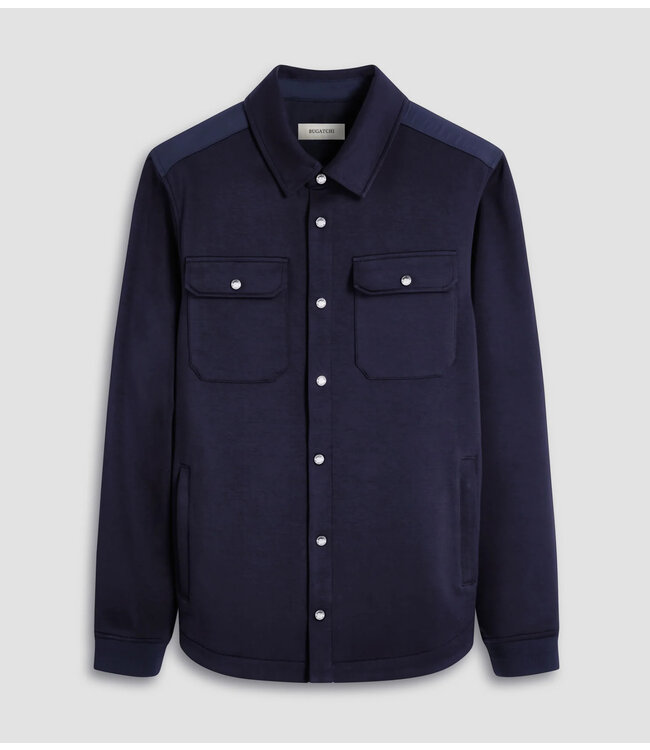 Navy Snap Button Overshirt
