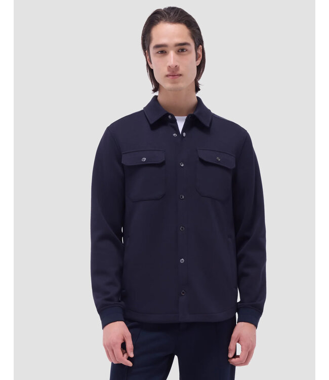 Navy Snap Button Overshirt