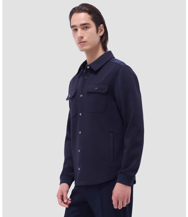 Navy Snap Button Overshirt