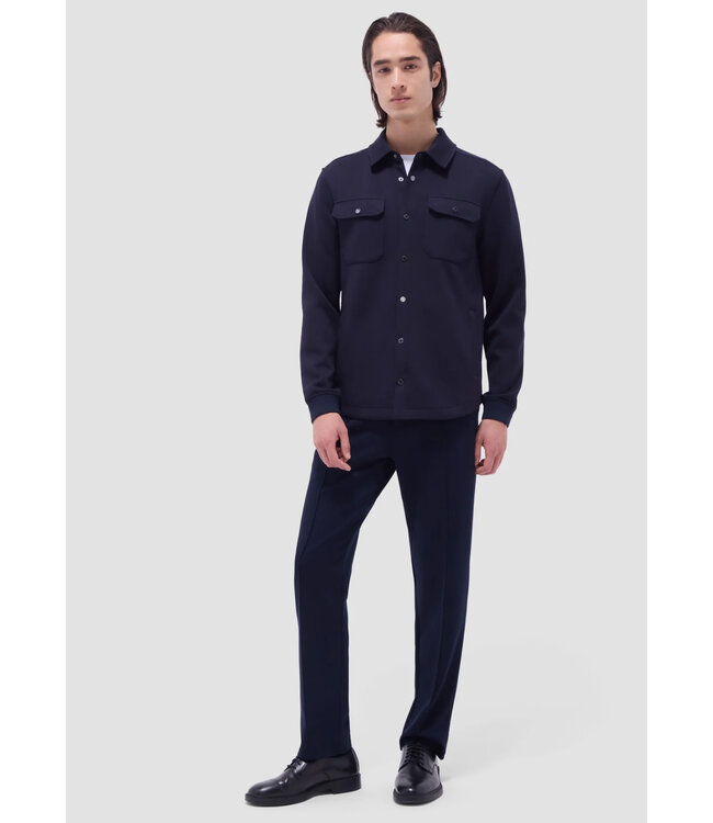 Navy Snap Button Overshirt