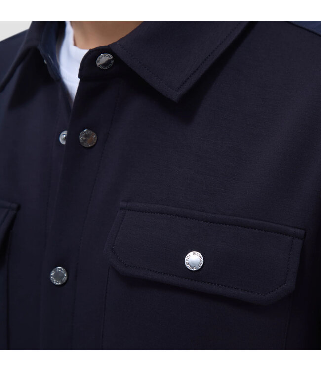 Navy Snap Button Overshirt